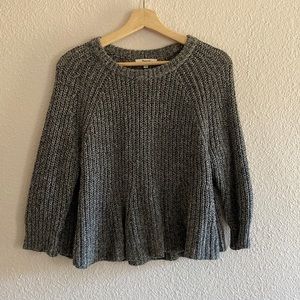 madewell swing crop sweater